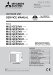 Mitsubishi Electric MSZ-GE42VA Service manual