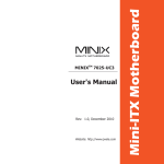 Minix 7025-UC3 User`s manual