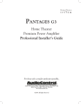 AudioControl Pantages Specifications