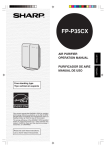 Sharp FP-P35CX - HEPA Air Purifier Specifications