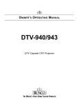 Runco DTV-943 Operating instructions