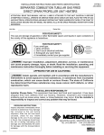 Mestek SEPARATED COMBUSTION GAS FIRED PROPELLER UNIT HEATER Specifications