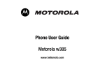 Motorola MOTW385 User guide