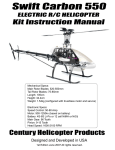 Century Swift Carbon 550 Instruction manual