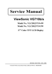 ViewSonic VG710s Service manual