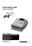 Casio PCR-208 User`s manual