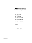 Allied Telesyn International Corp AT-FH824u Installation guide