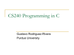 CS240 Programming in C