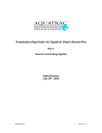 AQUATRAC SmartSeries Troubleshooting guide