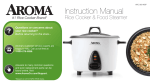 Aroma ARC-360-NGP Instruction manual