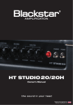 Blackstar HT Studio 20 Combo Owner`s manual