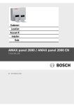 Bosch AMAX panel 2000 ICP-AMAX-P Programming instructions