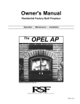 RSF Woodburning Fireplaces Opel AP Owner`s manual