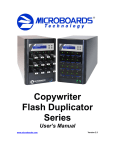 MicroBoards Technology Copywriter Flash Duplicator User`s manual