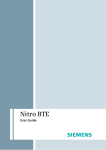 Siemens Nitro BTE User guide