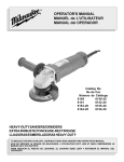 Milwaukee 6148 6149-20 6151 6152-20 6153-20 6155-20 6154-20 6156-20 Operator`s manual