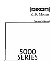 Dixon ZTR 5000 Series 2000 Operator`s manual