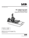 MK Diamond Products MK-370 EXP Operating instructions