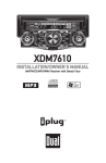 Dual XDM7610 Owner`s manual