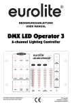 EuroLite DMX LED Operator 4 User manual