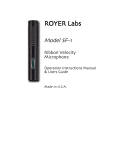 royer SF-1 Specifications