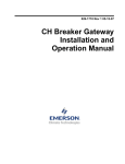 Emerson CH Breaker Gateway User manual