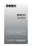 Uniden BW2101 Troubleshooting guide