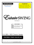 Estate Swing Instruction manual