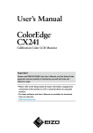 Eizo ColorEdge CX241 User`s manual