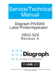 Diagraph PA/4000 Specifications