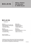 Belkin F5D9630uk4A User manual
