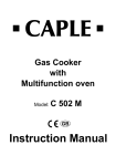 Caple C 502 M Instruction manual