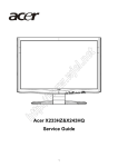 Acer X233HZ Technical information