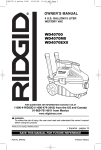 RIDGID WD40700 Owner`s manual