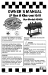Char-Griller Portable Table Top 2-2424 Owner`s manual
