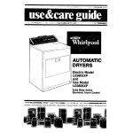Whirlpool LE9805XP Operating instructions