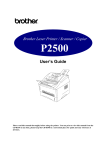 Sharp AL-1250 - B/W Laser Printer User`s guide