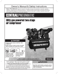 Central Pneumatic 56101 Owner`s manual