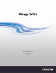 Christie Mirage WQ-L User manual