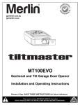 Merlin Tiltmaster MT100EVO Operating instructions