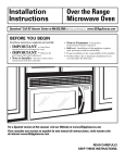 Raytheon Electric Range and Microwave Cooking Center Installation guide
