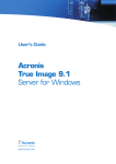 ACRONIS TRUE IMAGE 9.1 - SERVER FOR WINDOWS User`s guide