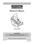 Cub Cadet Tank S S7232D Operator`s manual