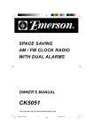 Emerson CK5051 Owner`s manual