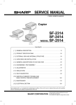 Sharp SF-2414 Service manual