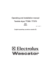 Electrolux TT270 Installation manual