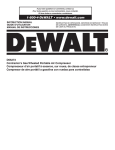 DeWalt D55273 Instruction manual