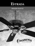 Casablanca ESTRADA Owner`s manual