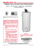 A.O. Smith BTF-75 Instruction manual