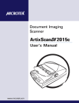 Microtek ArtixScanDI 2015c User`s manual